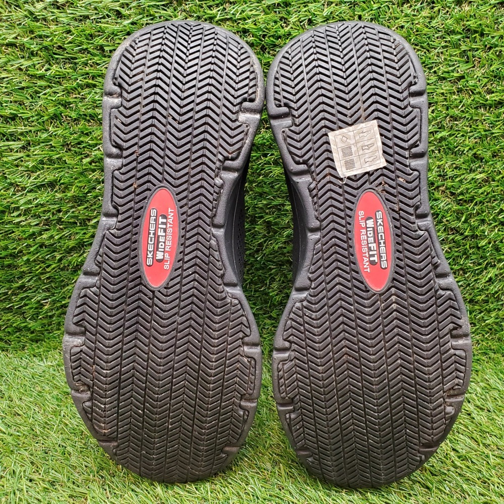 Skechers D'Lux Walker SR Ozema Slip Resistant Work Shoes Black Womens 7.5 WIDE - Picture 2 of 10